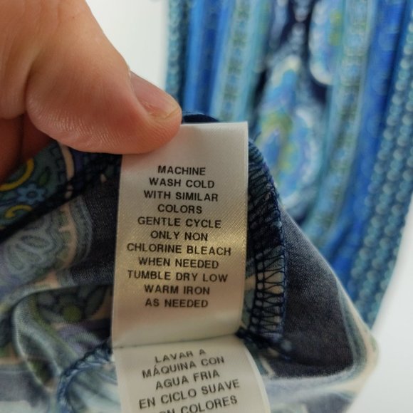 NWT London Times Blue Patterned Maxi Dress Size 6P - Picture 8 of 8